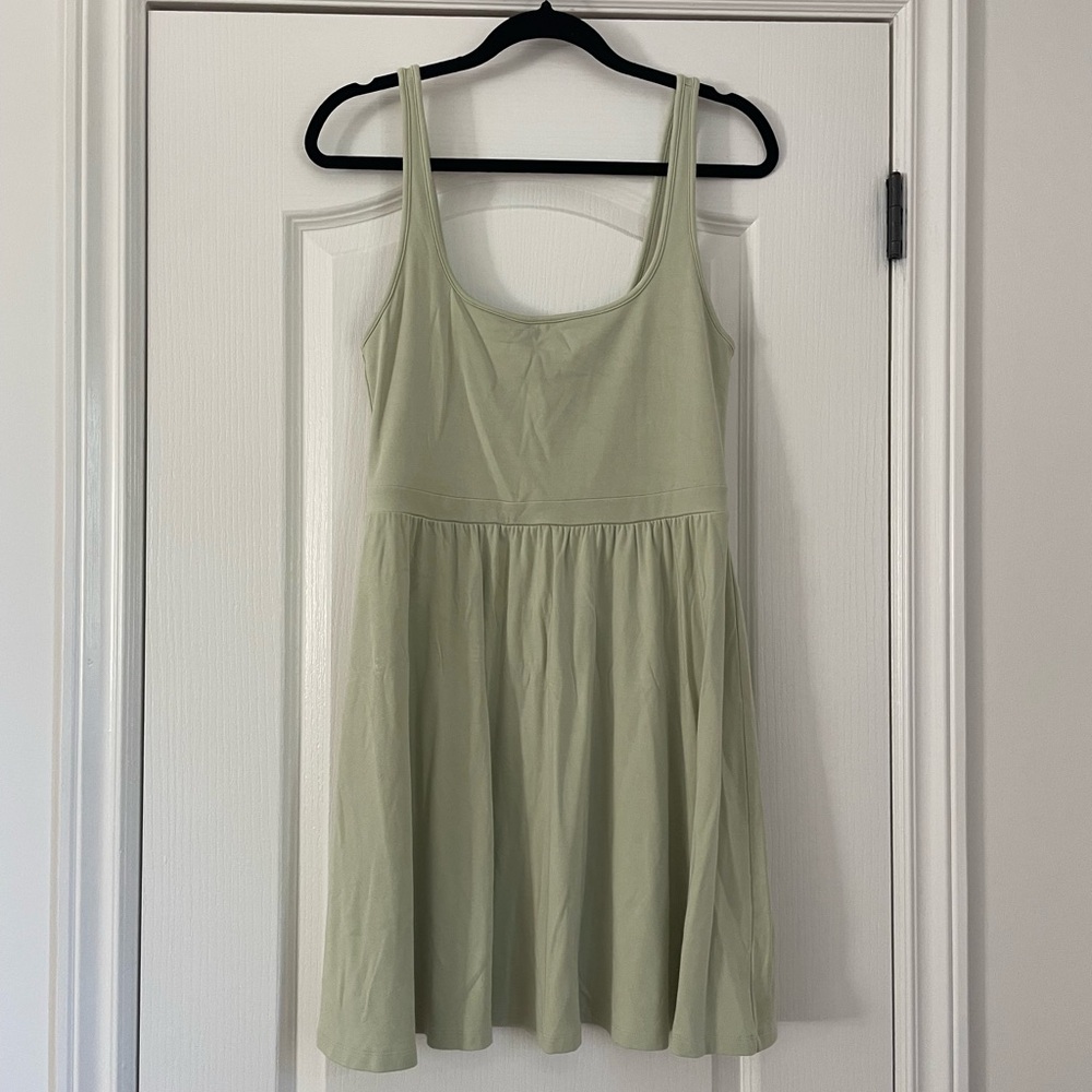 Aritzia Wilfred Sage Green Market Mini Dress